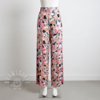 Viskosestoff SATIN Flowers Tora digital print