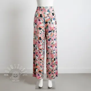 Viskosestoff SATIN Flowers Tora digital print