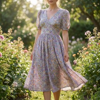 Viskosestoff ECOVERO Flowers Galia offwhite