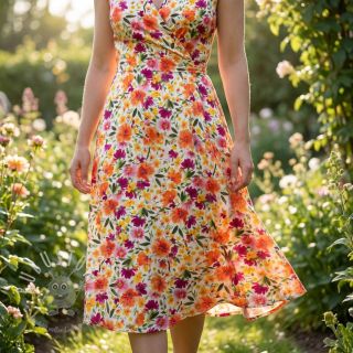 Viskosestoff STRETCH Flowers Sonja digital print