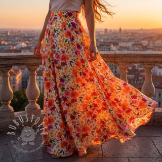 Viskosestoff STRETCH Flowers Sonja digital print