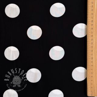 Viskosestoff RADIANCE Polka BIG dot black