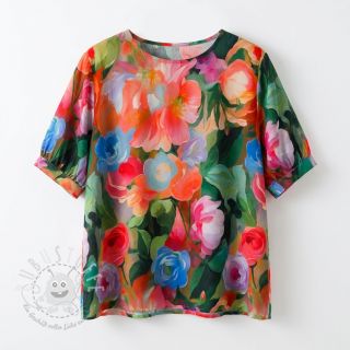 Viskosestoff RADIANCE Flower design B digital print