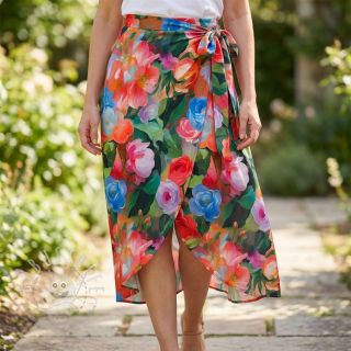 Viskosestoff RADIANCE Flower design B digital print