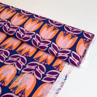 Viskosestoff ECOVERO Flowers Celia cobalt