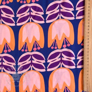 Viskosestoff ECOVERO Flowers Celia cobalt