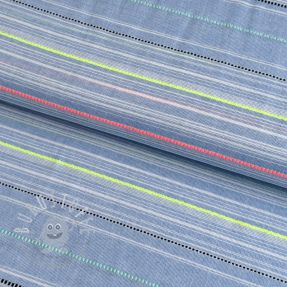 Baumwollstoff YARN DYED NEON Stripe summer