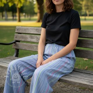 Baumwollstoff YARN DYED NEON Stripe summer