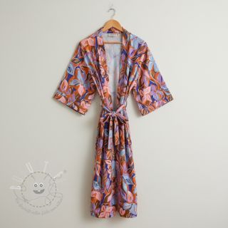 Baumwollstoff VISCOSE Flowers dark petrol