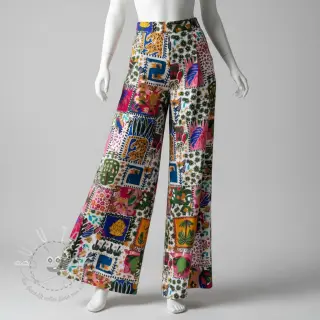 Baumwollstoff SATIN Summer patchwork digital print