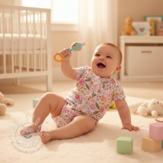 Double gauze/musselin Flowers pink dream digital print