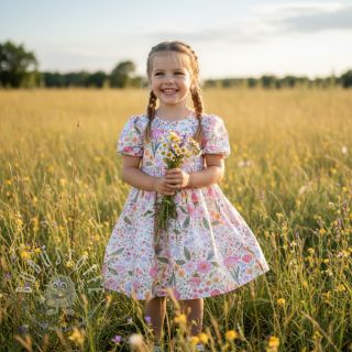 Double gauze/musselin Flowers pink dream digital print