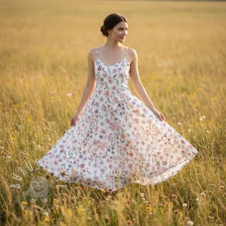 Double gauze/musselin Flowers Jana digital print