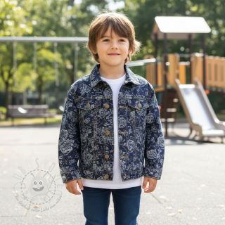 JEANS DENIM JACQUARD Flowie