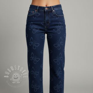 JEANS DENIM JACQUARD Butterflies