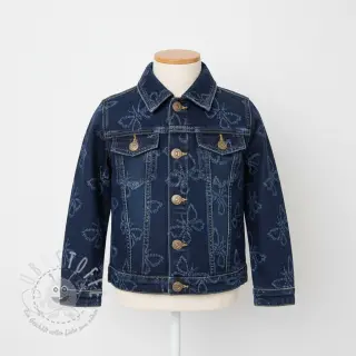 JEANS DENIM JACQUARD Butterflies