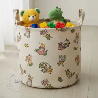 Dekostoff Linenlook Tomte Easter Egg digital print