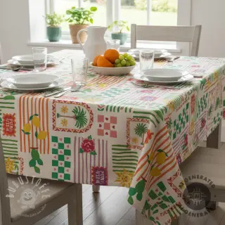 Dekostoff Linenlook Pura Vida Patch digital print
