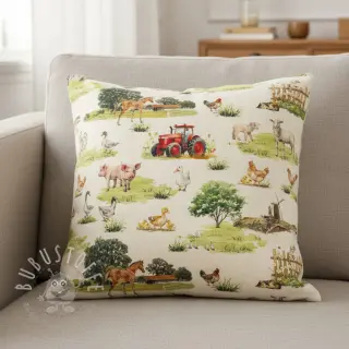 Dekostoff Cosy Farm Animals digital print