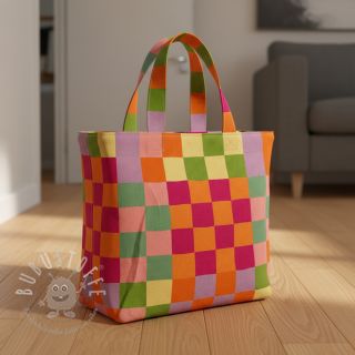 Dekostoff Joyful Block Patch digital print