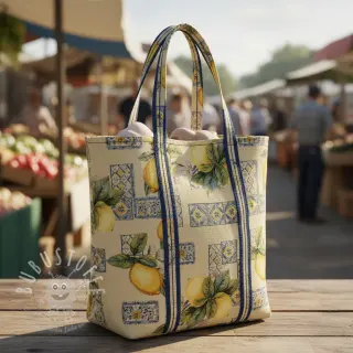 Dekostoff GOBELIN premium Citrus Lemon Azulejos