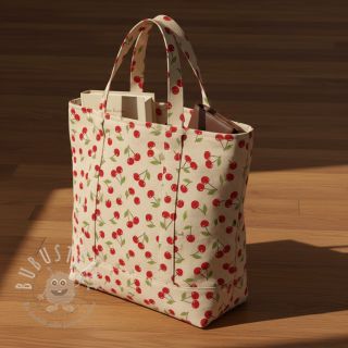 Dekostoff Linenlook premium Cherry Happy Joy