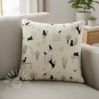 Dekostoff Linenlook premium Cat Sea Life