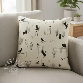 Dekostoff Linenlook premium Cat Sea Life