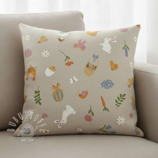 Dekostoff Linenlook premium Easter Doodle Icon