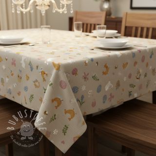 Dekostoff Linenlook premium Easter Doodle Icon