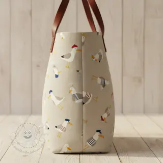 Dekostoff Linenlook premium Seagull dress up