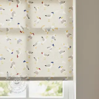 Dekostoff Linenlook premium Seagull dress up