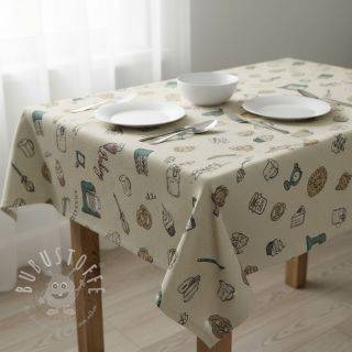 Dekostoff Linenlook premium Bake Off Doodle