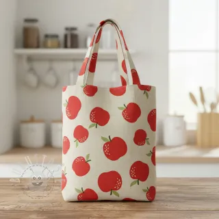 Dekostoff Linenlook premium Apple Happy Joy