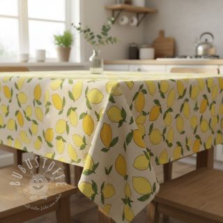 Dekostoff Linenlook premium Sunny Lemon Fruit