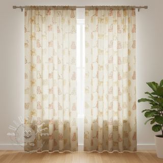 Dekostoff Linenlook premium Cute Wild Cat