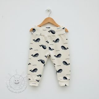 Sweat kuschel JOGGING Whales ecru