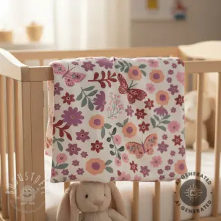 Sweatstoff Flowers Azriel offwhite