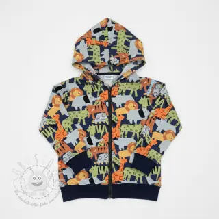 Sweatstoff Animaland navy