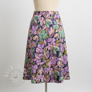 Baumwollstoff VISCOSE Flowers cobalt