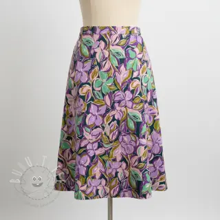 Baumwollstoff VISCOSE Flowers cobalt