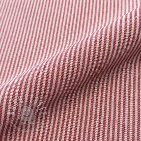 Dekostoff DOBBY Colored stripe cherry