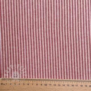 Dekostoff DOBBY Colored stripe cherry