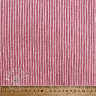 Dekostoff DOBBY Colored stripe fuchsia
