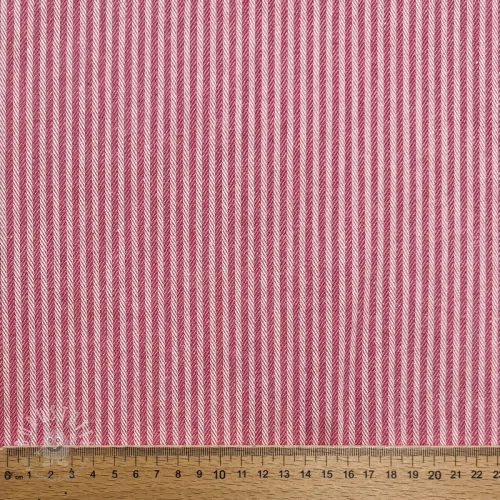 Dekostoff DOBBY Colored stripe fuchsia