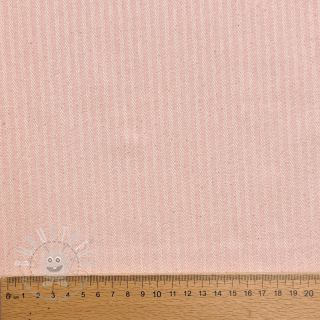 Dekostoff DOBBY Colored stripe light pink