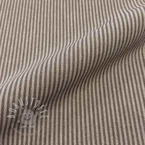 Dekostoff DOBBY Colored stripe coffee