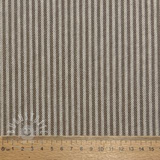 Dekostoff DOBBY Colored stripe coffee