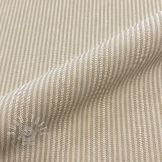 Dekostoff DOBBY Colored stripe sand