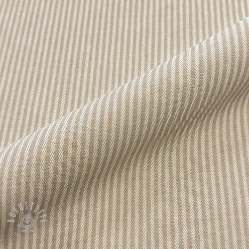 Dekostoff DOBBY Colored stripe sand